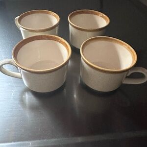 Mikasa Stone Manor Cream Speckled Mug x4